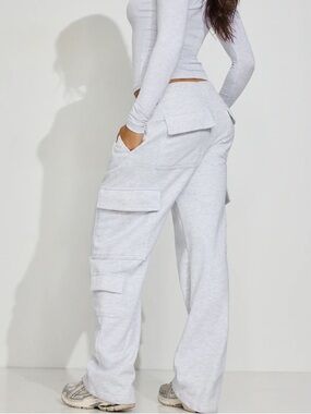 Garage Light Gray Cargo Straight-Leg Sweatpants
